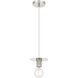 Central 1 Light 6 inch Polished Nickel Pendant Ceiling Light