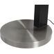 Taper 92 inch 9 watt Black and Satin Nickel Arc Floor Lamp Portable Light