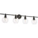 Syracuse 4 Light 38 inch Black Wall sconce Wall Light