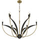 Miller 9 Light 35.5 inch Legacy Brass and Sand Coal Chandelier Ceiling Light