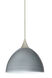Brella LED Satin Nickel Pendant Ceiling Light in Titan Glass