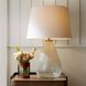 Tiber 30 inch 150.00 watt Clear and Antique Brass Table Lamp Portable Light