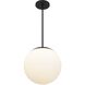 Rondure LED 14 inch Sand Black Outdoor Pendant