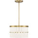 Coronelle 3 Light 16 inch Legacy Brass Convertible Semi-Flush Ceiling Light