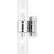 Midtown 2 Light 12 inch Polished Chrome Bath Vanity Wall Light