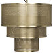 Arena 8 Light 20 inch Antique Brass Pendant Ceiling Light