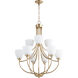 Enclave 9 Light 27 inch Aged Silver Leaf Chandelier Ceiling Light