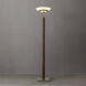 Tambo 70.9 inch 9 watt Dark Walnut and Weathered Brass Torchiere Floor Lamp Portable Light