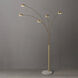 Mushroom 85 inch 4 watt Black Nickel Arc Floor Lamp Portable Light