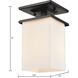 Broad Street 1 Light 5.5 inch Oil Rubbed Bronze Outdoor Flush Mount