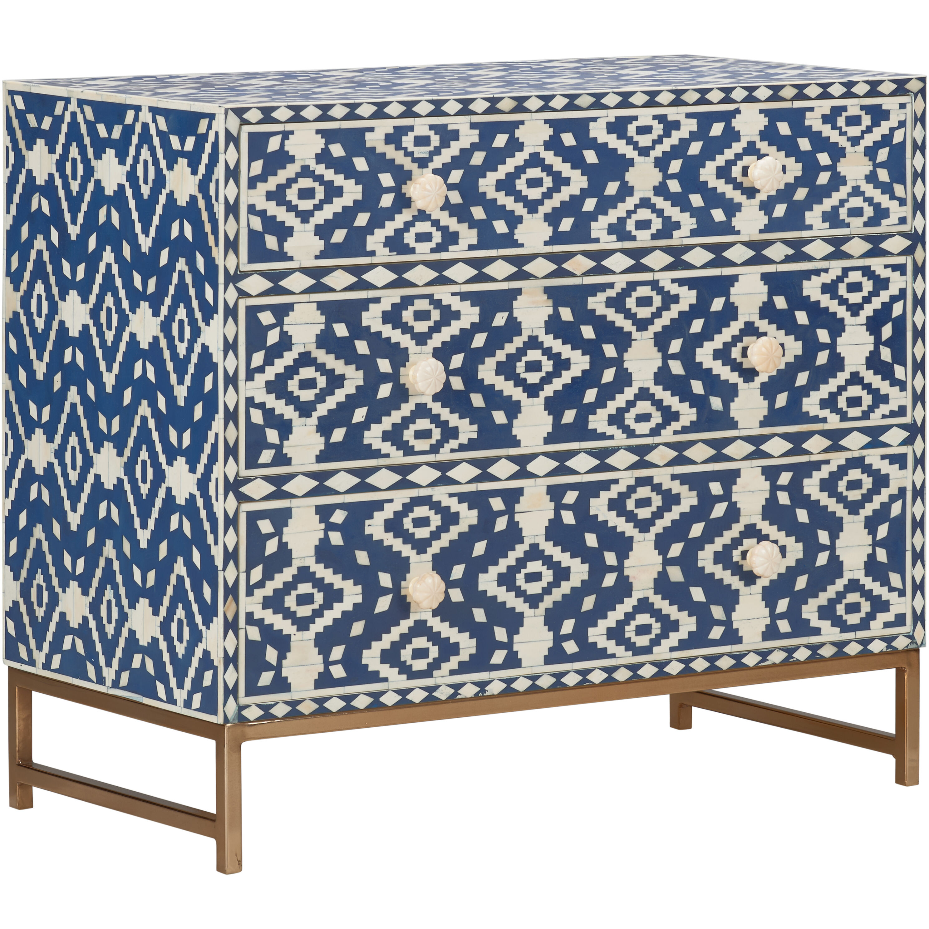 Vincent Blue and White/Cream Chest