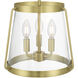 Adabella 3 Light 12.25 inch Vintage Brass Semi-Flush Mount Ceiling Light