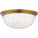 Signature Genoa LED 12 inch Aged Brass Flush Mount Ceiling Light, Schonbek Signature