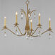 Eden 5 Light 32 inch Charcoal Gold Leaf Chandelier Ceiling Light