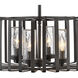 Open Air Reid 4 Light 20 inch Brushed Graphite Outdoor Hanging in Non-LED