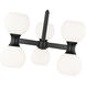 Artemis 6 Light 18 inch Matte Black Chandelier Ceiling Light