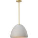 Collins 14 inch Brushed Brass Pendant Ceiling Light
