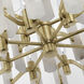 AERIN Bonnington 12 Light 24.25 inch Hand-Rubbed Antique Brass Chandelier Ceiling Light in Alabaster