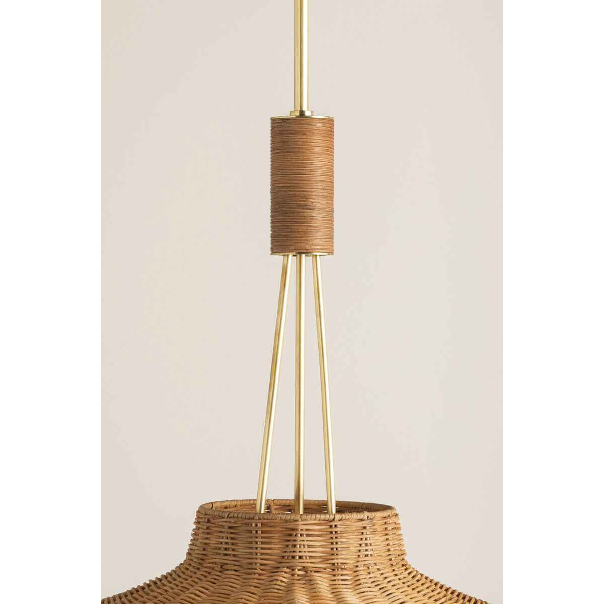 Laudine 1 Light 24.5 inch Aged Brass Pendant Ceiling Light