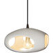 Radiance Collection 1 Light 12 inch Dark Bronze and Matte White and Black Pendant Ceiling Light