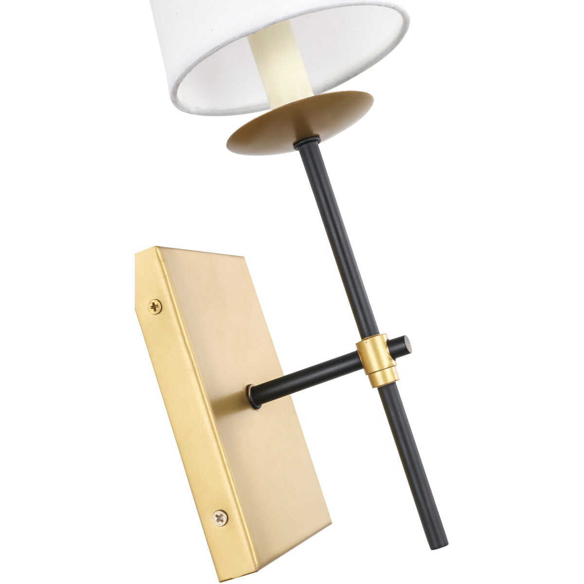 Eclipse 1 Light 4.5 inch Brass and Black Wall sconce Wall Light