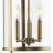 Gilliam 3 Light 10 inch Vintage Brass Foyer Light Ceiling Light