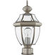 Monterey 1 Light 17 inch Brushed Nickel Outdoor Post Top Lantern