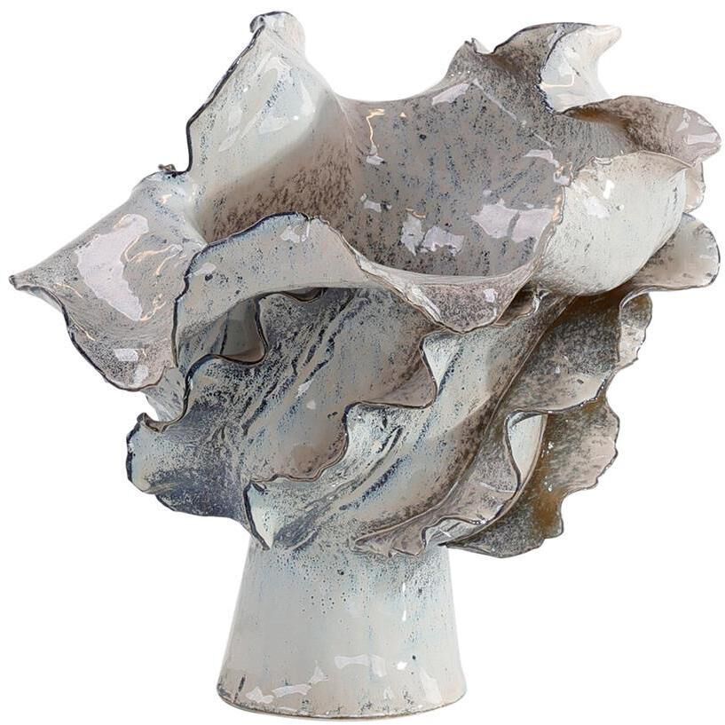 Waved 14 X 12 inch Vase, Small