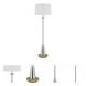 Lockport 61 inch 150.00 watt Chrome with Wood Floor Lamp Portable Light