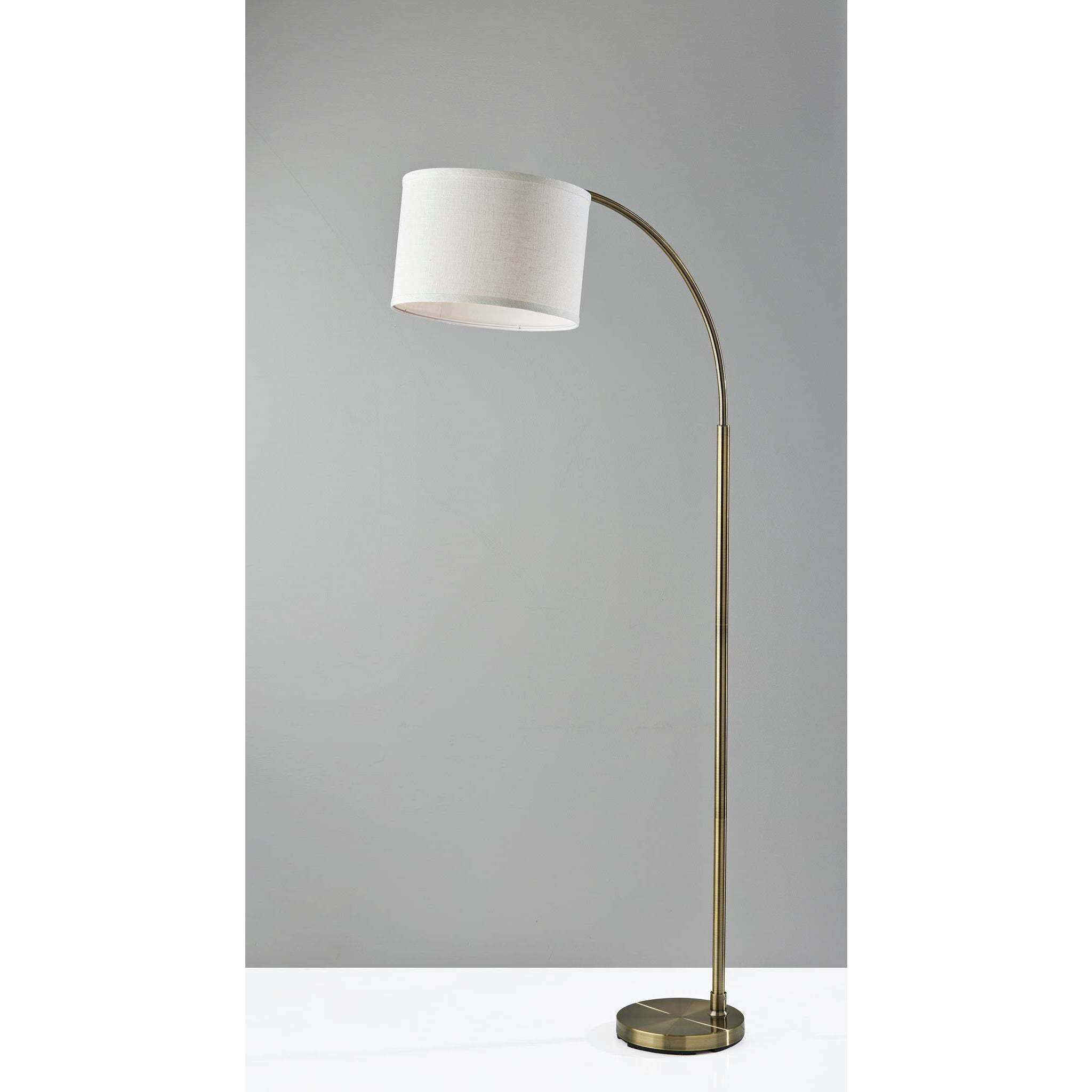 Jace 64 inch 100 watt Antique Brass Floor Lamp Portable Light