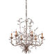 Crystal Bud 6 Light 28 inch Cupertino Chandelier Ceiling Light, Medium