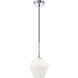 Gene 1 Light 7.9 inch Chrome Pendant Ceiling Light