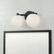 Ansley 2 Light 14.75 inch Matte Black Vanity Light Wall Light