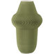 Green Plisse 10 X 6.25 inch Vase, Medium