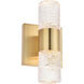 Vega LED 4.53 inch Gold Wall Sconce Wall Light