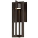 Chamber LED 15.75 inch Bronze Outdoor Wall Light, dweLED