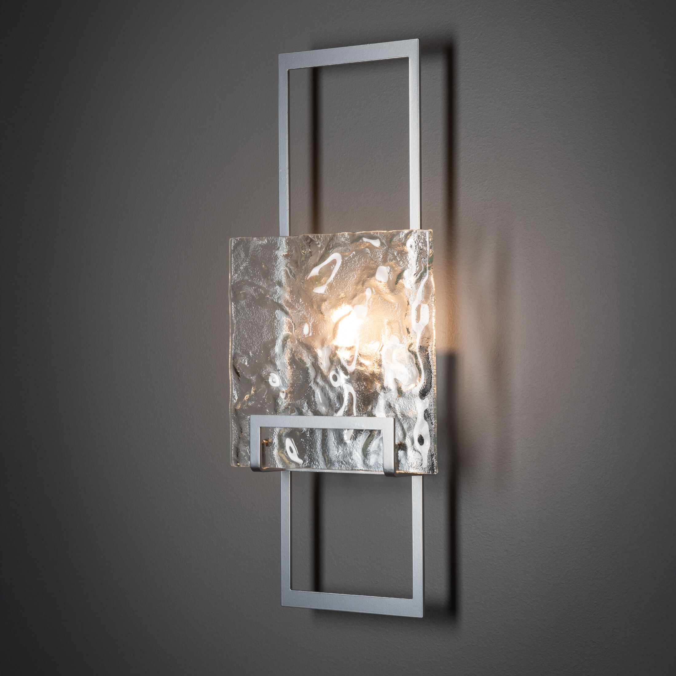 Geo Sconce Wall Light in Sterling, Clear