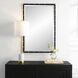 Benedo 35.88 X 24 inch Matte Black with Plated Brass Vanity Mirror