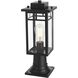 Mercer 1 Light 17.5 inch Black Outdoor Post Light