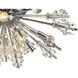 Starburst 8 Light 26 inch Polished Chrome with Clear Semi Flush Mount Ceiling Light