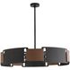 Ivan 5 Light 36.5 inch Brown and Blackened Iron Chandelier Ceiling Light