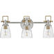 Easton 3 Light 24 inch Polished Nickel Bath Light Wall Light