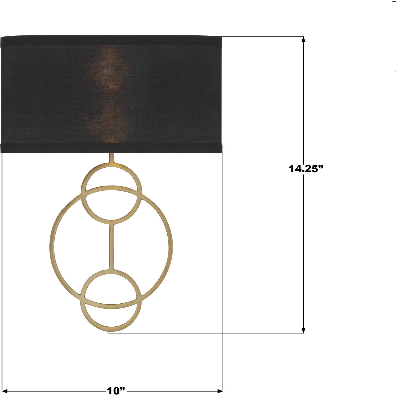 Laurel Sconce Wall Light in Black