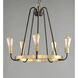 Haven 5 Light 23.75 inch Oil Rubbed Bronze and Antique Brass Single-Tier Chandelier Ceiling Light