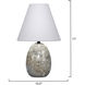 Capsule 17 inch 40 watt Grey Travertine Stone Table Lamp Portable Light