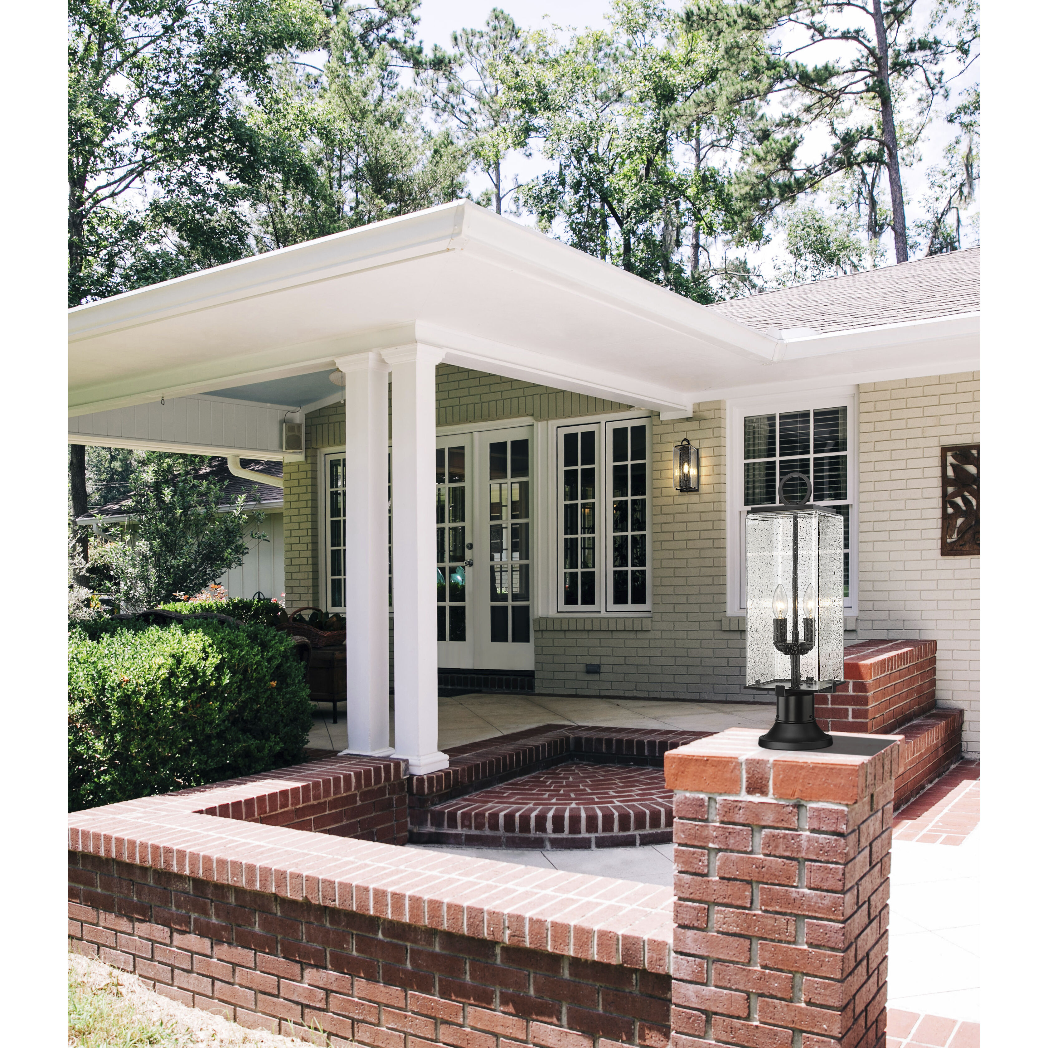 Sana 2 Light 22.25 inch Black Outdoor Pier Mounted Fixture