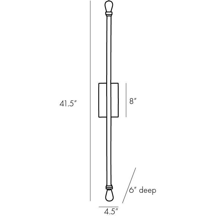 Hutu 2 Light 4.5 inch Antique Brass Wall Light