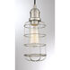 Vintage 1 Light 4.5 inch Satin Nickel Mini-Pendant Ceiling Light