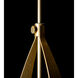 Vaso 1 Light 10.9 inch Modern Brass Pendant Ceiling Light
