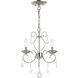 Donatella 3 Light 12 inch Brushed Nickel Convertible Mini Chandelier/Ceiling Mount Ceiling Light